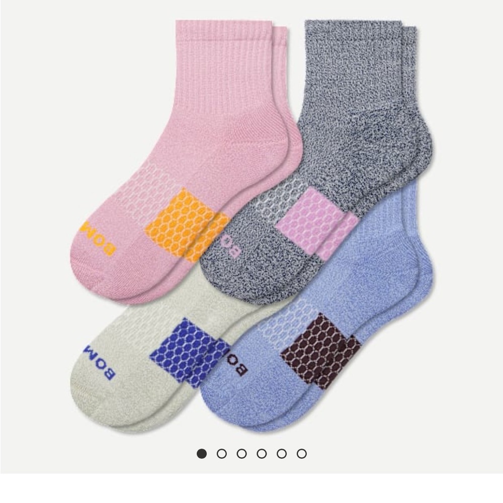BOMBAS woman’s Colorful Women's Quarter Sock 4-Pack